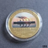 RMS TITANIC 1912 gold plated coin (193)