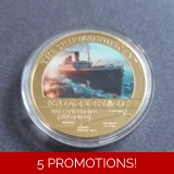 RMS TITANIC 1912 gold plated coin (195)