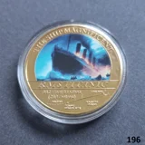RMS TITANIC 1912 gold plated coin (196)