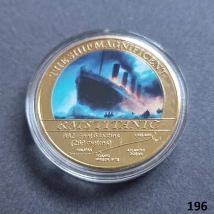 RMS TITANIC 1912 gold plated coin (196)
