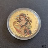 ZODIAC SIGN - VIRGO gold plated coin (..