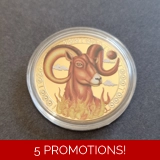 ZODIAC SIGN - ARIES gold plated coin (..