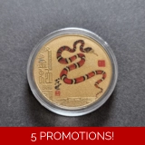 CHINA 2025 YEAR OF THE SNAKE gold plat..