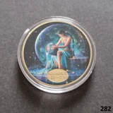 ZODIAC SIGN - AQUARIUS gold plated coi..