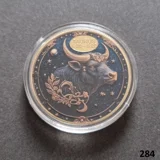 ZODIAC SIGN - TAURUS gold plated coin ..