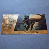 Colourised DINOSAUR Velociraptor 24k g..