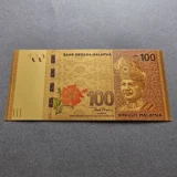 Colourised MALAYSIA 100 Ringgit 24k go..