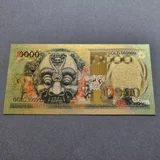 Colourised INDONESIA 10.000 Rupiah 24k..