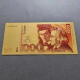 Colourised GERMANY 1000 Mark 24k gold ..