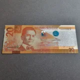 Colourised PHILIPPINES 20 Pesos silver..
