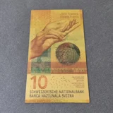 Colourised SWITZERLAND 10 Francs 24k g..