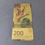 Colourised SWITZERLAND 200 Francs 24k ..