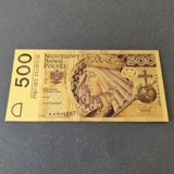 Colourised POLAND 500 Zloty 1994 24k g..