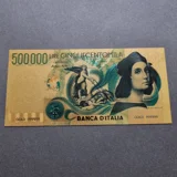 Colourised ITALY 500.000 Lire 24k gold..