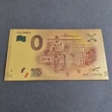 Colourised COLOMBIA - 0 Euro 24k gold ..