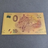 Colourised CROATIA - 0 Euro 24k gold p..