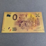 Colourised POLAND - 0 Euro 24k gold pl..