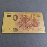 Colourised SPAIN - 0 Euro 24k gold pla..