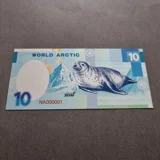 Colourised WORLD ARCTIC Seal silver pl..