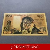 Colourised FRANCE  500 Francs 1985 24k..