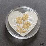 ROSES FOR LOVE - I Love You silver/gol..
