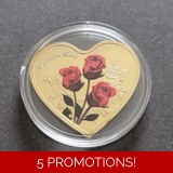 ROSES FOR LOVE - I Love You gold plate..