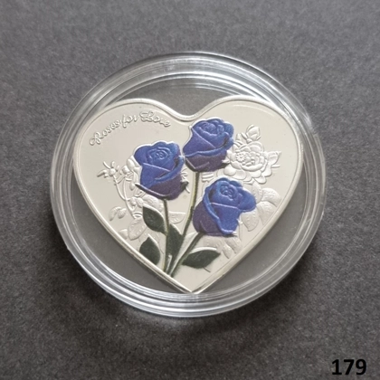 ROSES FOR LOVE - I Love You silver plated coin (179)