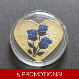 ROSES FOR LOVE - I Love You gold plate..