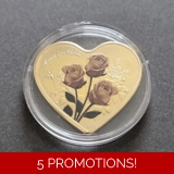 ROSES FOR LOVE - I Love You gold plate..