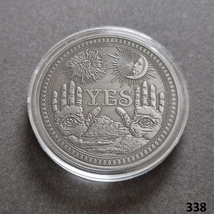 YES/NO - ALL SEEING EYE-DEATH ANGEL coin (338)