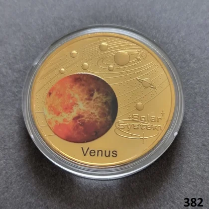 SOLAR SYSTEM - VENUS gold plated coin (382)