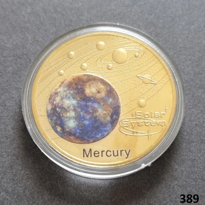 SOLAR SYSTEM - MERCURY gold plated coin (389)