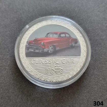 CLASSIC CAR silver plated coin (304)