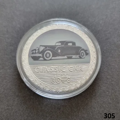 CLASSIC CAR silver plated coin (305)