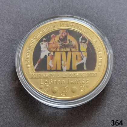 LeBron James gold plated coin (364)