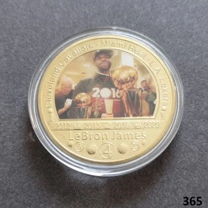 LeBron James gold plated coin (365)