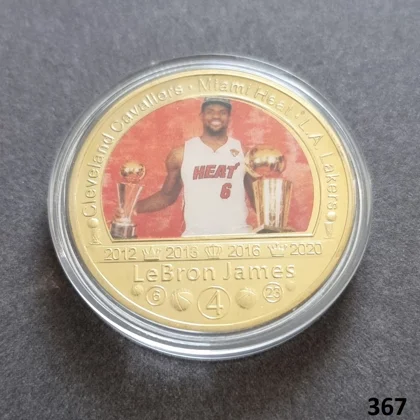 LeBron James gold plated coin (367)