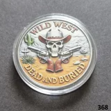 WILD WEST Dead And Buried silver plate..