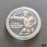 CHUCK NORRIS 1940-2026 silver plated c..