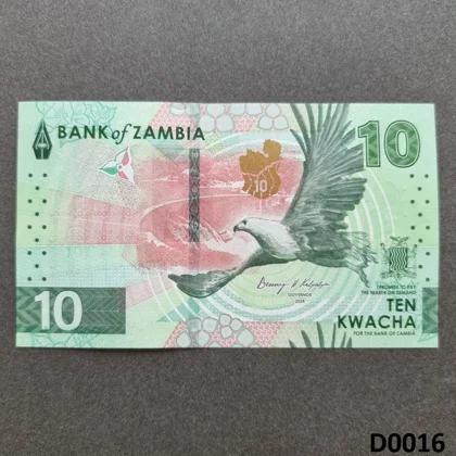 ZAMBIA 10 Kwacha 2024 UNC (D0016)