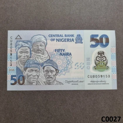 NIGERIA 50 Naira 2025 polymer UNC (C0027)