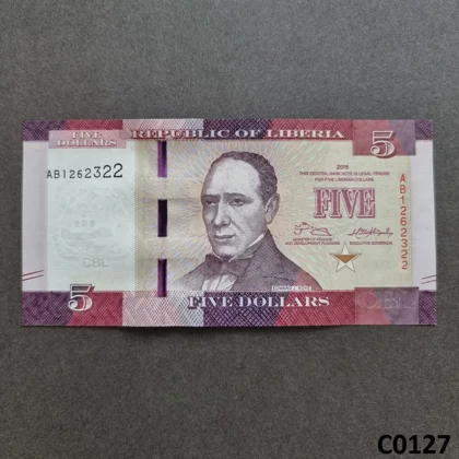 LIBERIA 5 Dollars 2016 UNC (C0127)