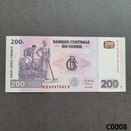 CONGO 200 Francs 2022 UNC (C0008)