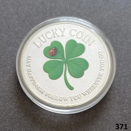 LUCKY COIN silver plated coin (371)