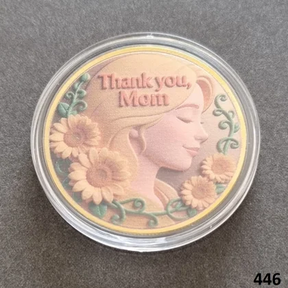THANK YOU MOM gold plated coin (446)
