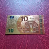 Colourised 10 EUR (new design) 24k gol..
