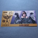 Colourised JUSTIN BIEBER 24k gold plat..