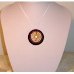 Ισχυρό μενταγιόν μπλε με 2 επίχρυσα (24Κ) MWOs Lakhovsky