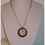 Ισχυρό μενταγιόν μπλε με 2 επίχρυσα (24Κ) MWOs Lakhovsky