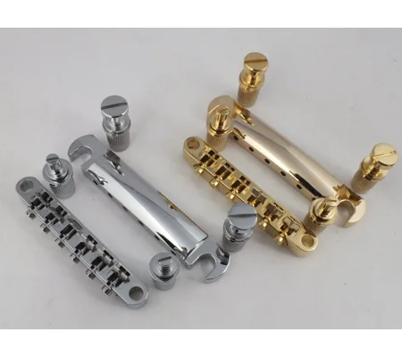 TUNE-O-MATIC Bridge & Stop Bar for Gibson Style Guitars Chrome Gold